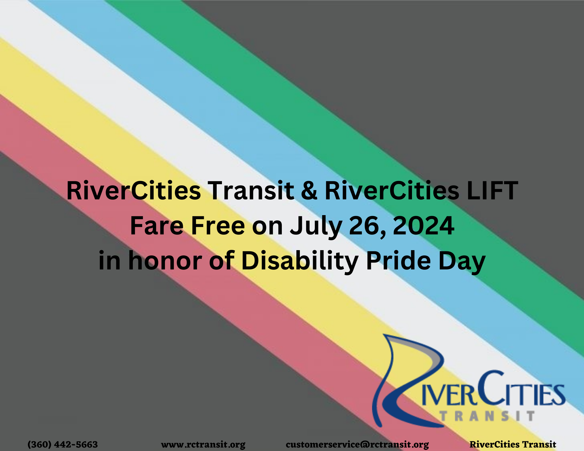 Fare Free July 26, 2024 in Honor of Disability Pride Day – RiverCities ...